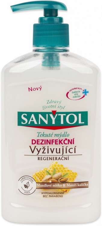 Sanytol dez.mýdlo 250ml mandl+mat.kašičk | Toaletní mycí prostředky - Tekutá mýdla - S dávkovačem Sanytol dez.mýdlo 250ml mandl+mat.kašičk | Toaletní mycí prostředky - Tekutá mýdla - S dávkovačem